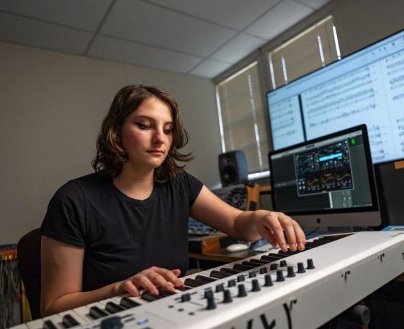 Music composition major Mary Denney